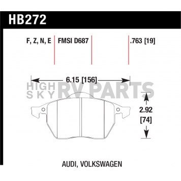 Hawk Performance Brake Pad - HB272F.763A-1