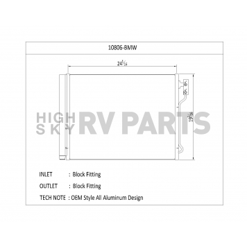 CSF Air Conditioner Condenser 10806-1