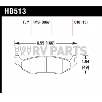 Hawk Performance Brake Pad - HB513F.610-1