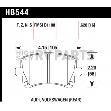 Hawk Performance Brake Pad - HB544F.628-1
