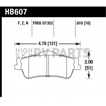 Hawk Performance Brake Pad - HB607F.616-1