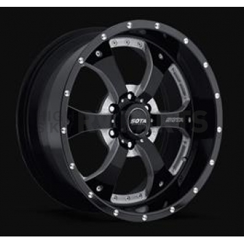 SOTA Offroad Wheel Novakane - 22 x 10.5 Black With Natural Accents - 561DM22165