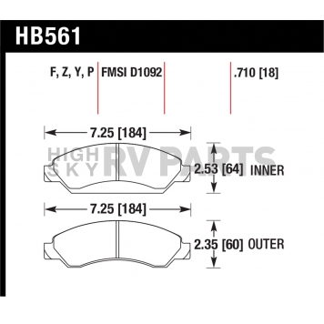 Hawk Performance Brake Pad - HB561Y.710-1
