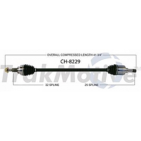 TrakMotive CV Axle Shaft - CH-8229