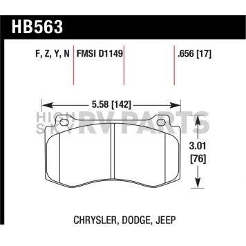 Hawk Performance Brake Pad - HB563F.656-1
