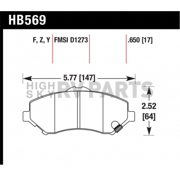 Hawk Performance Brake Pad - HB569Y.650-1