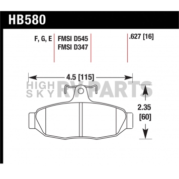 Hawk Performance Brake Pad - HB580F.627-1