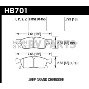 Hawk Performance Brake Pad - HB701P.723-1