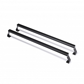 Putco Bed Cargo Rack Crossbar 64-3/4 Inch Front/ 63.87 Inch Rear Aluminum Black Set Of 2 - 185740