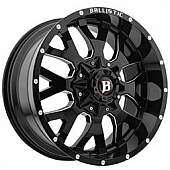 Ballistic Wheels 853 Tank - 20 x 10 Gloss Black With Natural Accents - 853200870-19GBX
