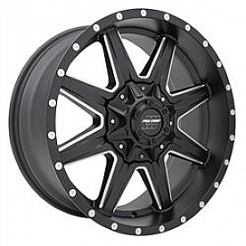 Pro Comp Wheels Quick 8 Series - 20 x 9.5 Black With Natural Accents - 5148-297050