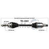 TrakMotive CV Axle Shaft - TO-8301