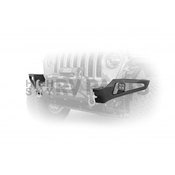 DV8 Offroad Bumper Wing Ends For FBJL-02 With Pod Light Opening Black Steel - FBJL02W-3