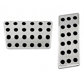 Putco Accelerator and Brake Pedal Pad Set Aluminum Track Design - 932149