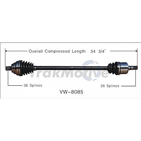 TrakMotive CV Axle Shaft - VW-8085