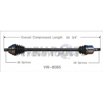 TrakMotive CV Axle Shaft - VW-8085