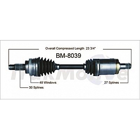 TrakMotive CV Axle Shaft - BM-8039