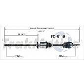 TrakMotive CV Axle Shaft - FD-8118