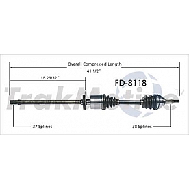 TrakMotive CV Axle Shaft - FD-8118