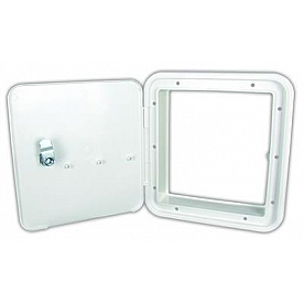 JR Products Fuel Door Polar White with Key - 21102-A