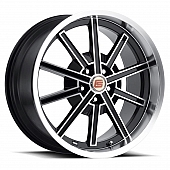 Carroll Shelby Wheels CS67 Series - 20 x 10&nbsp;Black With Natural Accents - CS67-205445-B