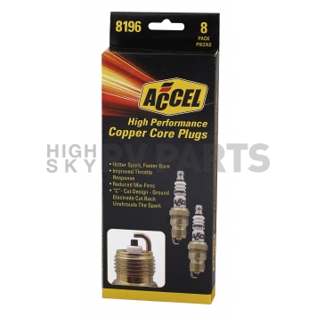 ACCEL U-Groove Resistor Spark Plug Set Of 8 - 8196-2