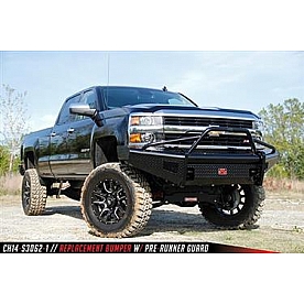 Fab Fours Bumper 1-Piece Design Steel Black - CH14-S3062-1
