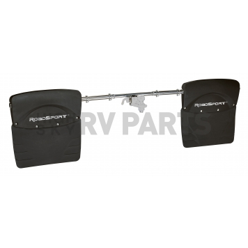 Road Sport/ PowerFlow Mud Flap - Stainless Steel Bar Black Powder Coated Set Of 2 - 3304