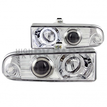 ANZO USA Headlight Assembly Rectangular Projector Beam With Halo Set Of 2 - 111016-1