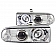 ANZO USA Headlight Assembly Rectangular Projector Beam With Halo Set Of 2 - 111016