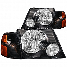 ANZO USA Headlight Assembly&nbsp;Trapezoid&nbsp;Standard Beam&nbsp;Set Of 2 - 111071