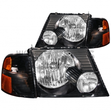 ANZO USA Headlight Assembly Trapezoid Standard Beam Set Of 2 - 111071-1