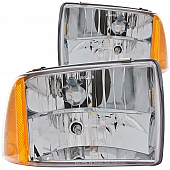 ANZO USA Headlight Assembly&nbsp;Trapezoid&nbsp;Standard Beam&nbsp;Set Of 2 - 111078
