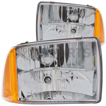 ANZO USA Headlight Assembly Trapezoid Standard Beam Set Of 2 - 111078