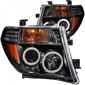 ANZO USA Headlight Assembly&nbsp;Trapezoid&nbsp;Projector Beam&nbsp;Set Of 2 - 111111