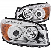 ANZO USA Headlight Assembly&nbsp;Trapezoid&nbsp;Projector Beam&nbsp;Set Of 2 - 111121