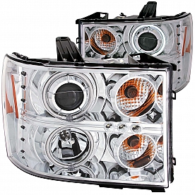 ANZO USA Headlight Assembly&nbsp;Rectangular&nbsp;Projector Beam&nbsp;Set Of 2 - 111126