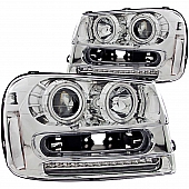 ANZO USA Headlight Assembly&nbsp;Trapezoid&nbsp;Projector Beam&nbsp;Set Of 2 - 111131
