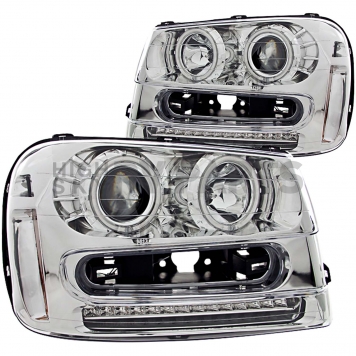 ANZO USA Headlight Assembly Trapezoid Projector Beam Set Of 2 - 111131-1