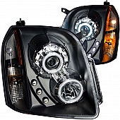 ANZO USA Headlight Assembly&nbsp;Trapezoid&nbsp;Projector Beam&nbsp;Set Of 2 - 111148