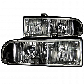 ANZO USA Headlight Assembly&nbsp;Trapezoid&nbsp;Standard Beam&nbsp;Set Of 2 - 111156