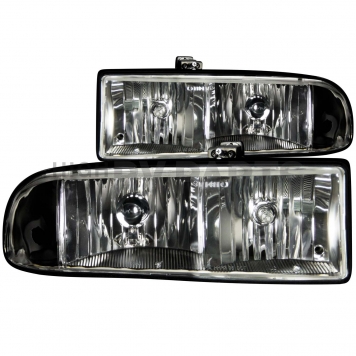 ANZO USA Headlight Assembly Trapezoid Standard Beam Set Of 2 - 111156