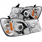 ANZO USA Headlight Assembly&nbsp;Trapezoid&nbsp;Projector Beam&nbsp;Set Of 2 - 111169
