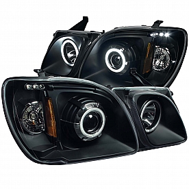 ANZO USA Headlight Assembly&nbsp;Trapezoid&nbsp;Projector Beam&nbsp;Set Of 2 - 111170