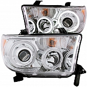 ANZO USA Headlight Assembly&nbsp;Trapezoid&nbsp;Projector Beam&nbsp;Set Of 2 - 111173