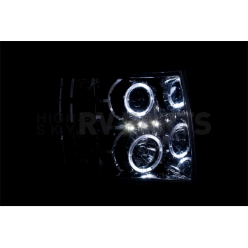 ANZO USA Headlight Assembly Trapezoid Projector Beam Set Of 2 - 111199-3
