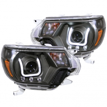 ANZO USA Headlight Assembly Trapezoid Projector Beam With U-Bar Set Of 2 - 111290