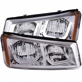 ANZO USA Headlight Assembly&nbsp;Trapezoid&nbsp;Projector Beam With U-Bar&nbsp;Set Of 2 - 111313