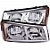 ANZO USA Headlight Assembly Trapezoid Projector Beam With U-Bar Set Of 2 - 111313