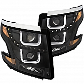 ANZO USA Headlight Assembly&nbsp;Rectangular&nbsp;Projector U Bar&nbsp;Set Of 2 - 111340